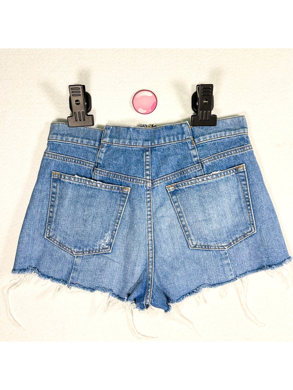 Reformation Fanny Salton Denim Shorts Cutoffs Women's 28 - Picture 2 of 12